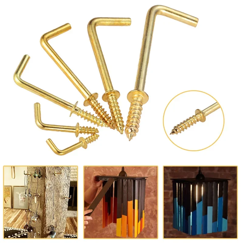 

100 шт., L-образные винтовые крючки для кухонной посуды