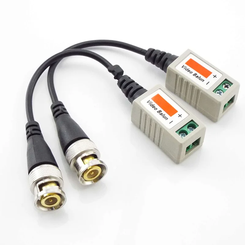 BNC 비디오 발룬 커넥터 패시브 트랜시버, 3000FT 거리 UTP 발룬 수 BNC CAT5 케이블, CCTV 카메라 액세서리, 1 쌍