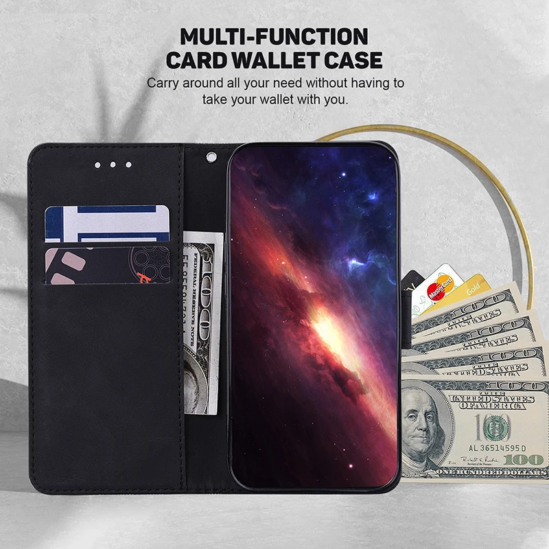 Luxurious Leather Wallet Phone Cover with Card Slot – Premium Protection and Style