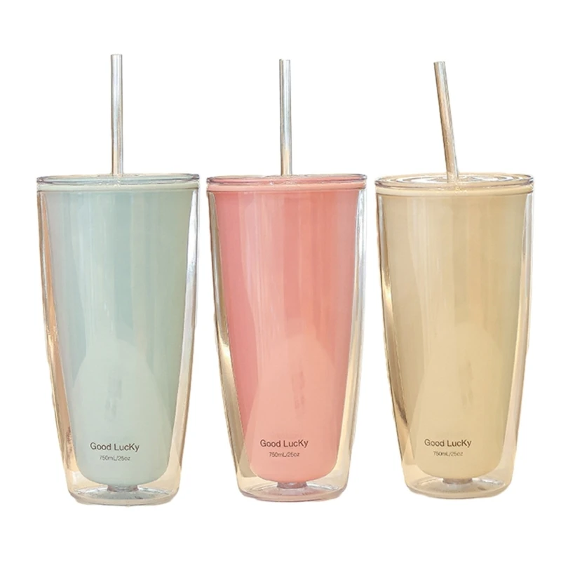 

Insulated Tumbler with Lid and Straw Double-Layer Reusable Leakproof Travel Tumbler Cup Water Bottle Replacement