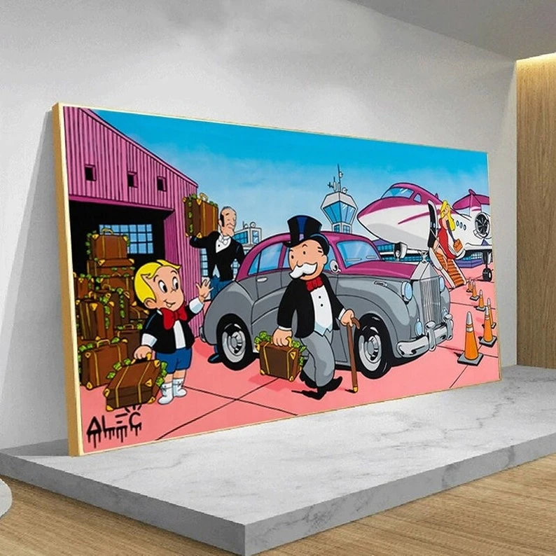 Richie Rich Cartoon Art By Hand Made Oil Painting Portrait Painting On  Canvas For Room Wall Decoration - Painting & Calligraphy - AliExpress