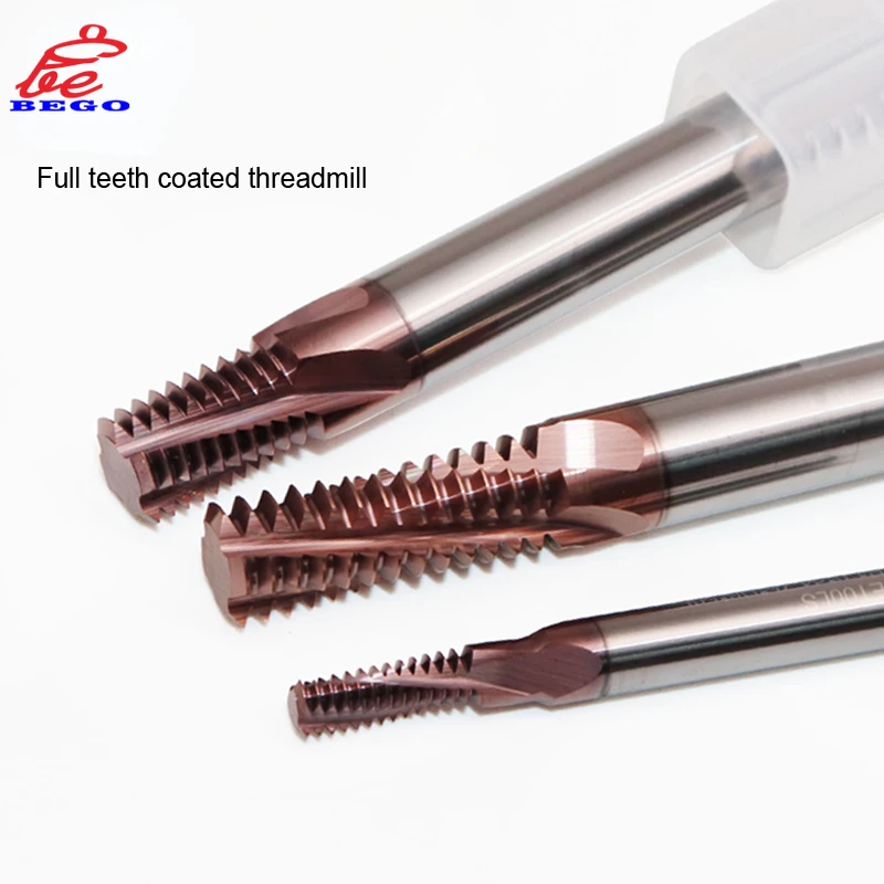 Thread Mill Coated Solid Carbide Full Tooth Iso Inch Pitch Nano Coated