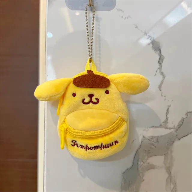 Kawaii Anime Cinnamoroll Purin Dog Plush Toy Cartoon Backpack Plush Bag Cute Mini Coin Purse Earphone Storage Bag Pendant Gift 4