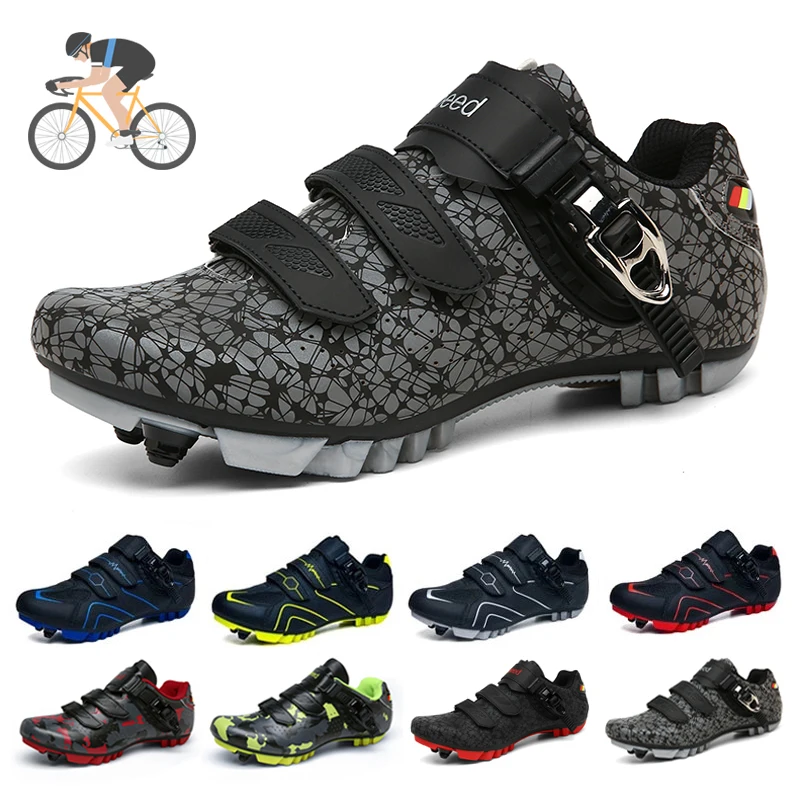 Mens Road Cycling Shoes Self-locking Mountain MTB Bike Sneaker Bicycle SPD Shoes 