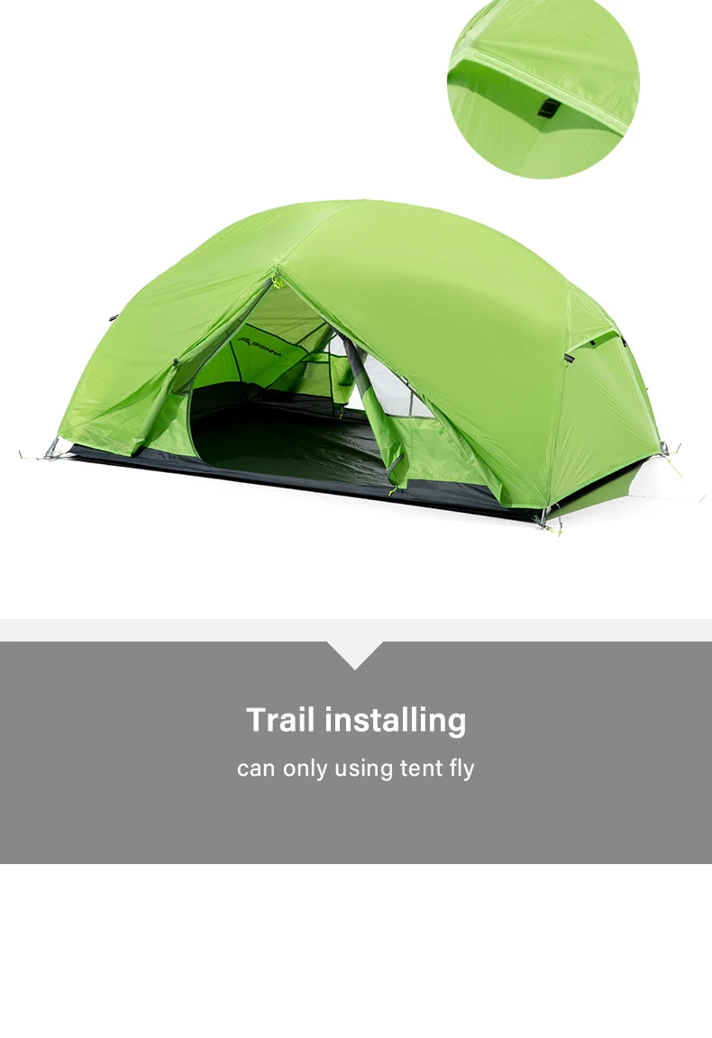 خيمة تخييم خفيفة الوزن مقاومة للماء ، نايلون ، بطبقة مزدوجة ،