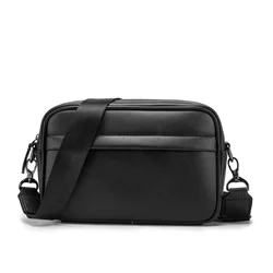 Simple Design Messenger Bag Men Casual Solid Leather Men's Crossbody Bag Small Shoulder Messenger Bags For Man Handbags Purse