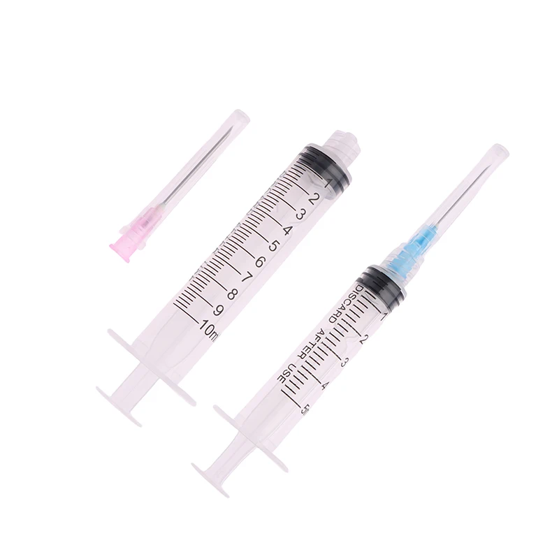2Pcs Plastic With Needle Disposable Sampling Syringes Glue Pet Feeding Needle Measuring Syringe Tool Kitchen Tools