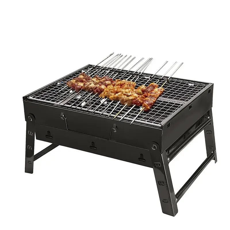 

Foldable Barbecue Grill Durable Camping Cooking Grill Practical Camping Accessories Convenient To Use Tabletop BBQ Grill For