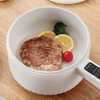 220V Smart Electric Wok Non-stick Frying Pan Noodle Pot 9.5h Reservation Electric Cooking Pot Dormitory Electric Hot Pot 1.6L 1