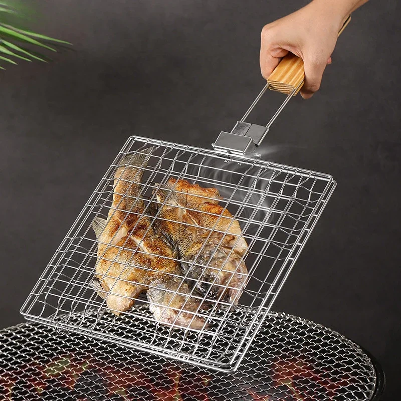 BBQ Non-Stick Grilling Basket Grill Mesh Mat Meat Vegetable Steak Picnic Party Barbecue Tool Heat Resistant Grill Sheet Liner