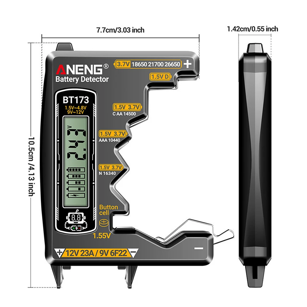 High-Precision Battery Power Detector with Visual Display