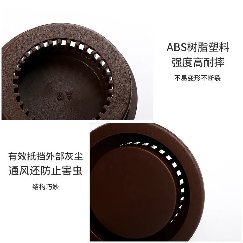5pcs Circular plastic shoe cabinet air cover Shoe cabinet air vent 50mm tatami vent cover rejilla ventilacion