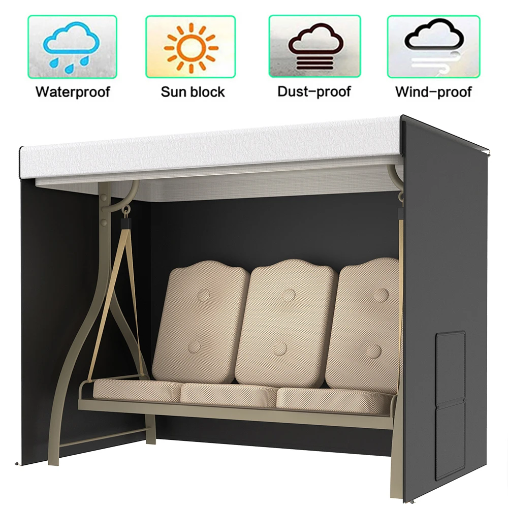 Swing Seat Cover Waterproof 210D Oxford Cloth Swing Hammock Cover Windproof Furniture Protective garden waterproof dustpro