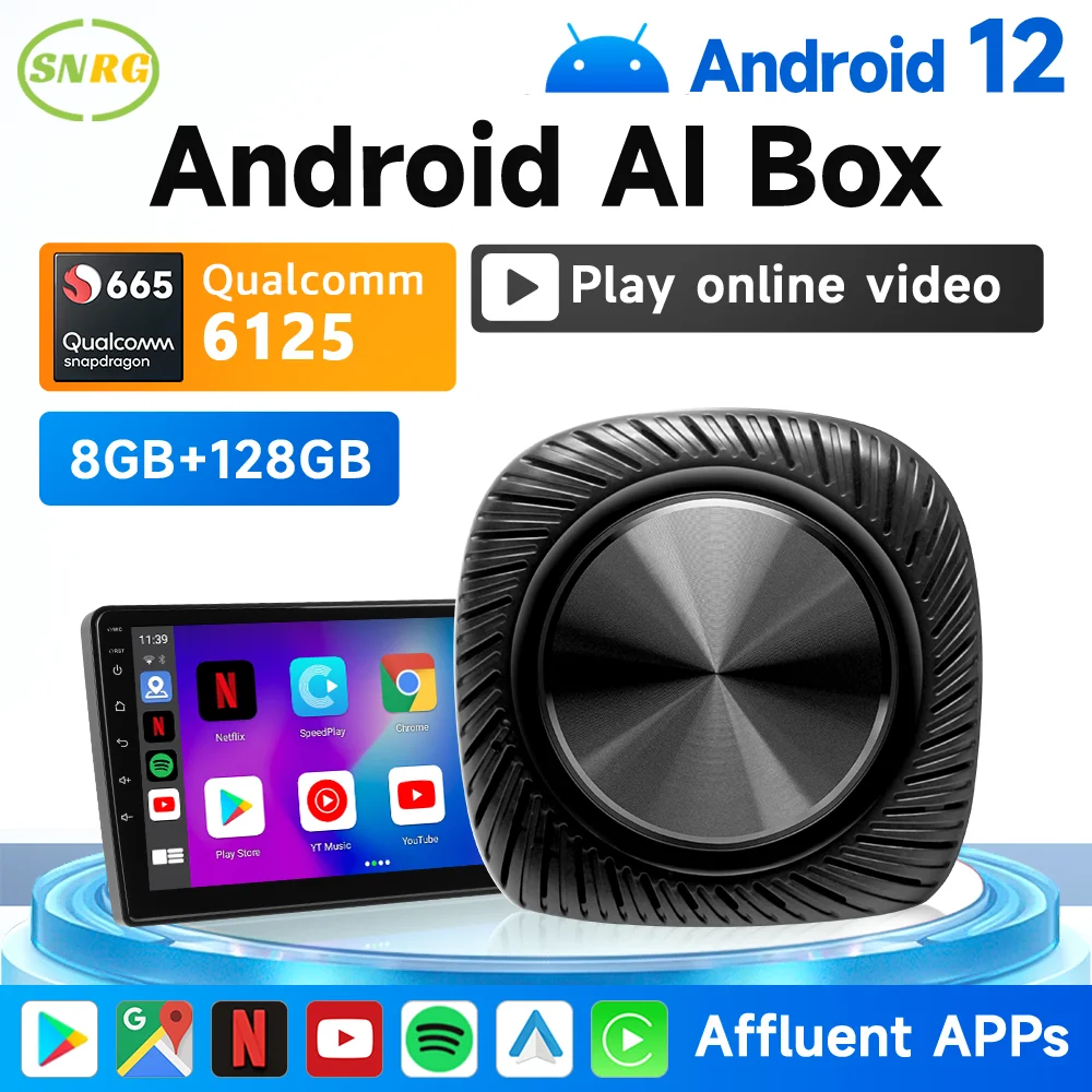 Snrg Carplay Ai Box Qcm6125 Android 12 Mini Wireless Carplay Android ...