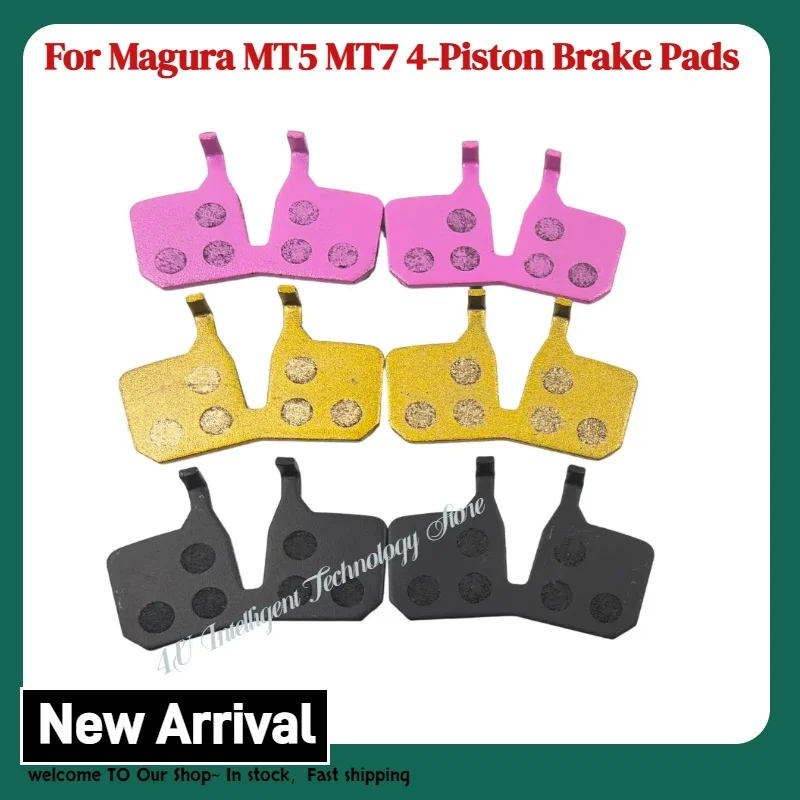 For Magura MT5 MT7 Four Piston Brake Pads Semi-Metallic Ceramicum Friction Durable For MTB Bicycle Disc Brake Pads