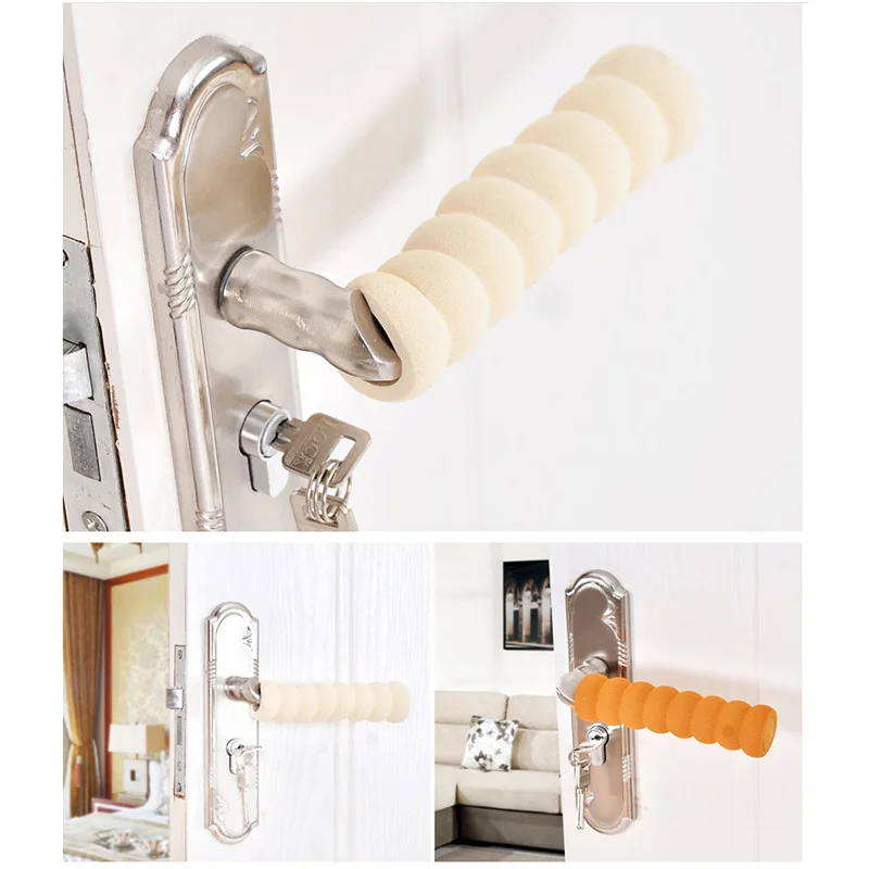 Soft Elastic Door Handle Foam Cover Doorknob Guard Protector Anti-collision Door Stopper Safety Baby Children Protection 1pcs