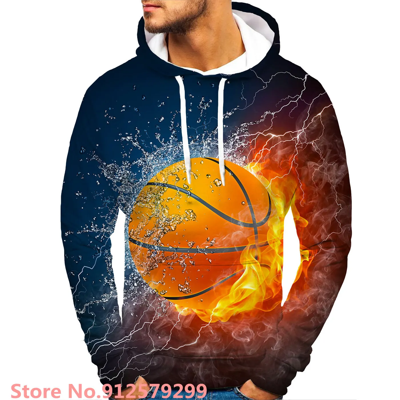 

Fashion Women/men Ball Design Printed Hoodie Couple Hoodie Hip Hop Sweatshirt Top
