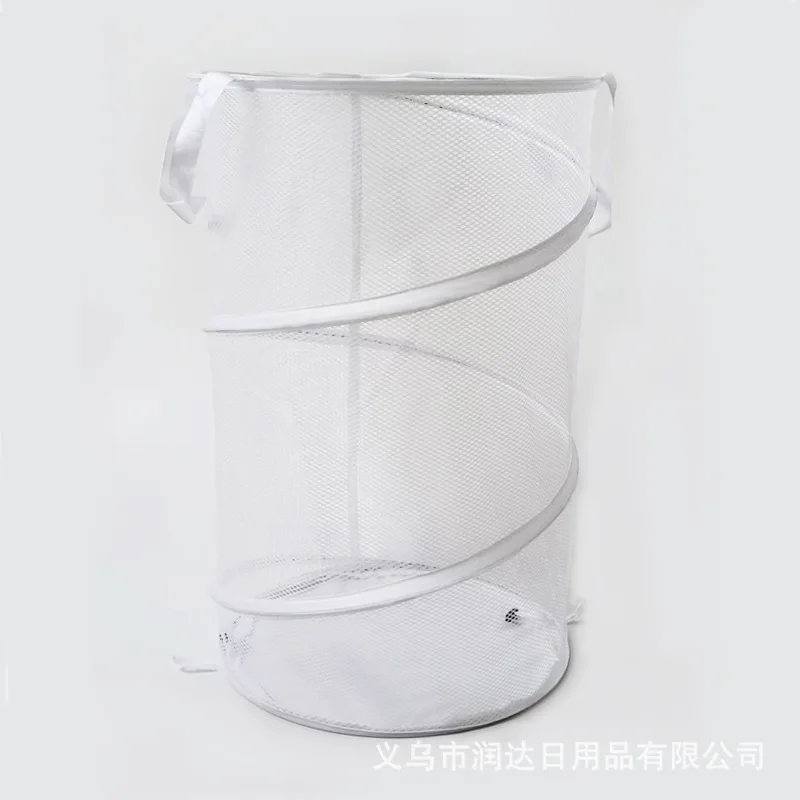 Large Oxford Foldable Dirty Cloth Basket Convenient Floor standing Mesh Breathable Handheld Cloth Foldable Storage Basket 4