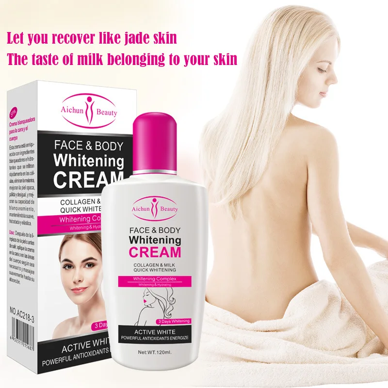 Collagen Milk Bleaching Face Body Cream Skin Body Moisturizing Breast  Brightening Moisturizing Lotion for Light Skin 2
