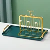 Light Luxury European Style Glass Water Cup Rack Metal Cup Rack Draining Household Cup Storage Rack Water Cup Holder 4