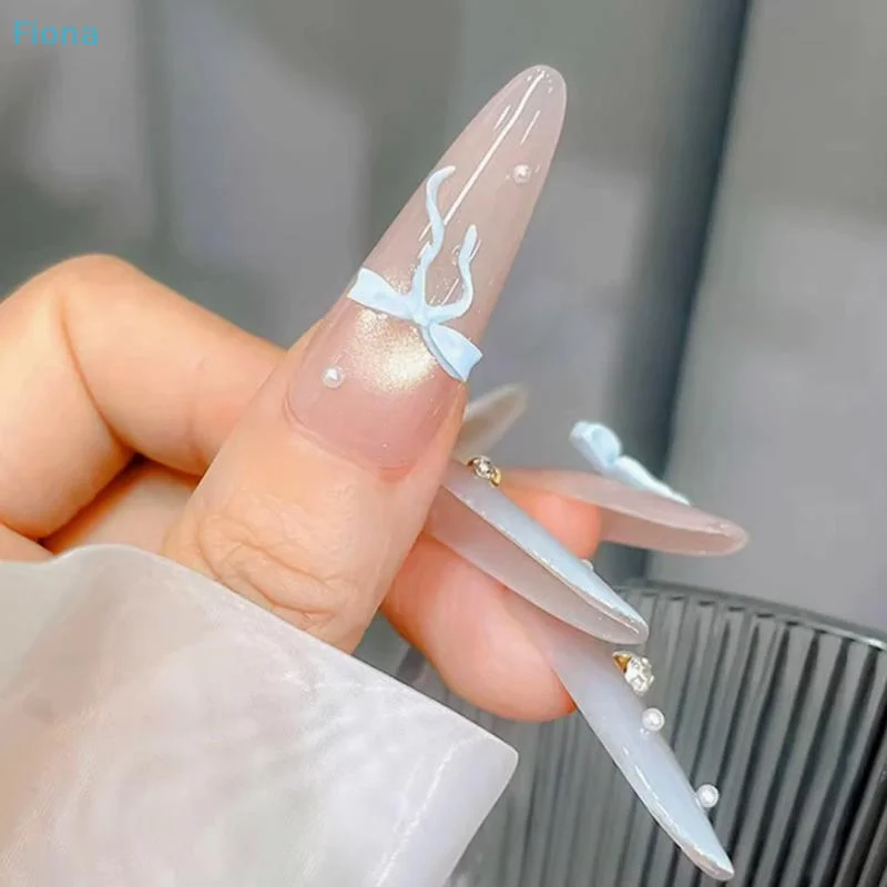 ♬ 3D 활 & 토끼 네일 아트 실리콘 몰드 세트, 귀여운 토끼 네일 조각 몰드 DIY 매니큐어 & 네일 장