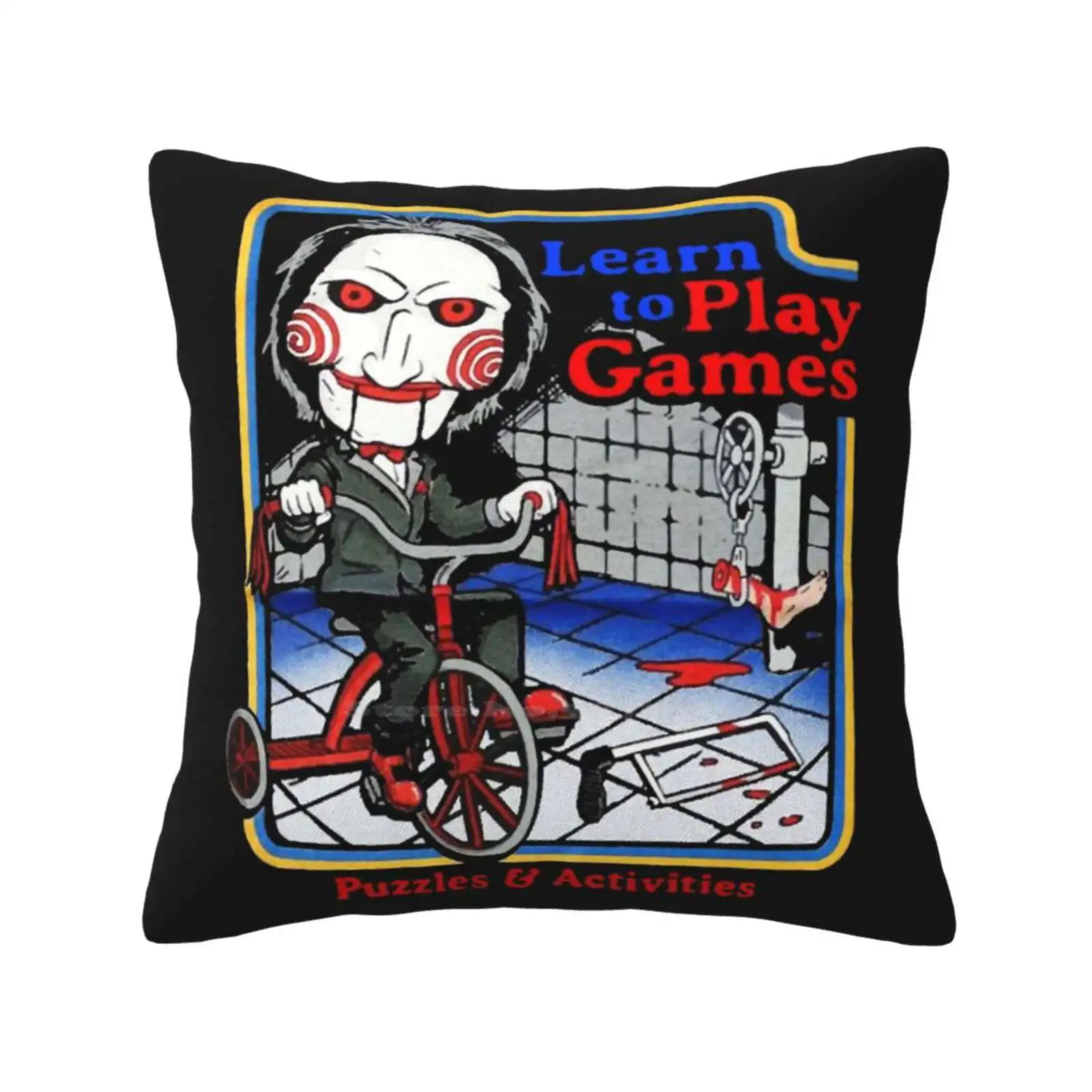 Billy Jigsaw Impara A Giocare Giochi Arte Federa Slip Federa Personaggi Horror Jigsaw Billy Spaventoso Hoffman Saw Movie Halloween