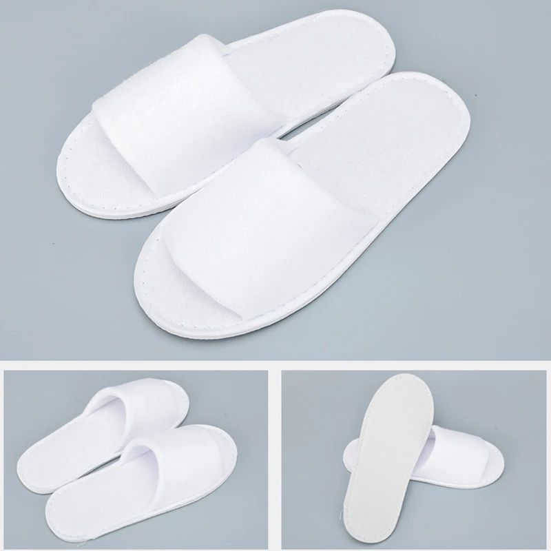 1/2 Pairs Disposable Slippers Hotel Spa Travel Slipper Party Home Guest Use Non-slip Men Women Unisex Flip Flop Shoes Homestay