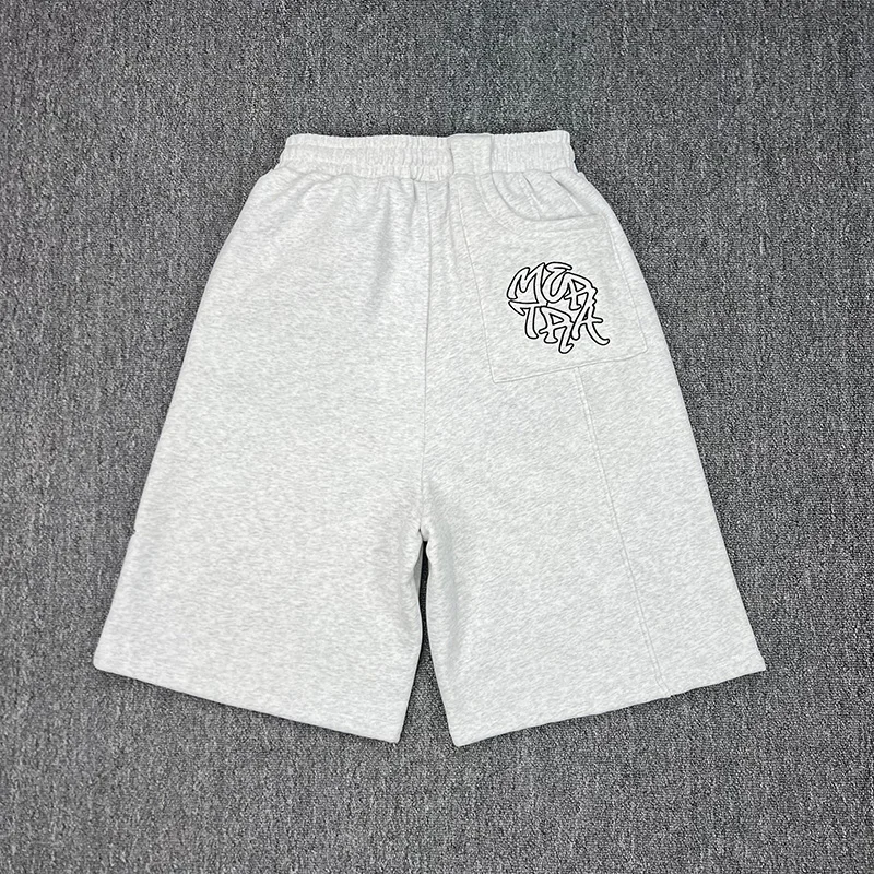 Top Quality Cotton Casual Fashion Logo Embroidery Mertra Shorts Men Women Blue Gray Black Drawstring Patchwork Breeches With Tag 5