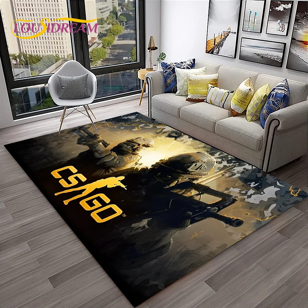 

3D CS GO Game,Counter Strike Gamer Carpet Rug for Home Living Room Bedroom Sofa Doormat Decor,kids Area Rug Non-slip Floor Mat