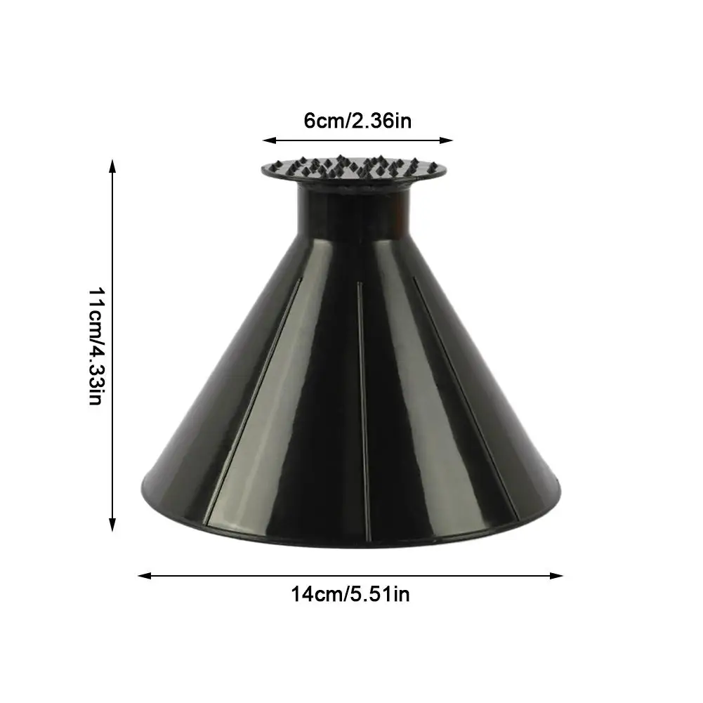 Car Window Windshield Magic Ice Scraper Oil Funnel Snow Remover Shovels Deicer Cone Tool Scraping A Round Deicing