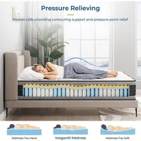 Mattress, 10 Inch Hybrid Twin Size Mattress with Memory Foam and Individually Pocket Spring, Pressure Relief & Support 2