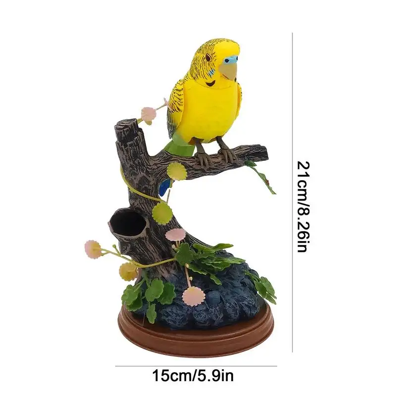 Electric Birds Voice Control Couples Parrots Toy Musical Magpie Talking Birds Electronic Pet Bird Model 6