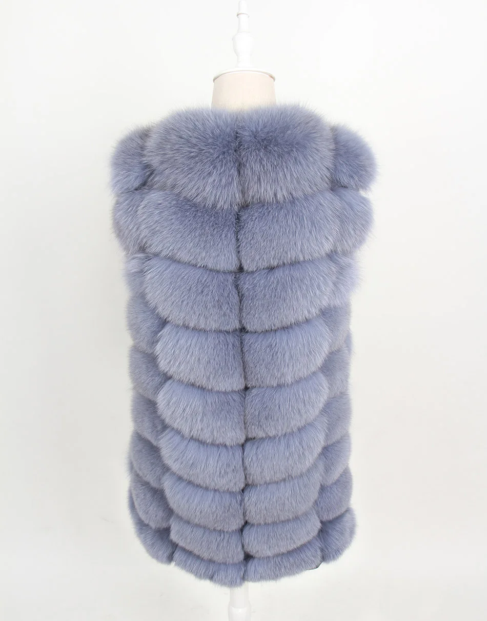 ralph lauren puffer jacket 88cm Natural Real Fox Fur Vest Natural Fur Coat 7XL Female Coats Vest Waistcoat long Fur Coats Real Fur Coat Fox Vest Jacket packable down jacket