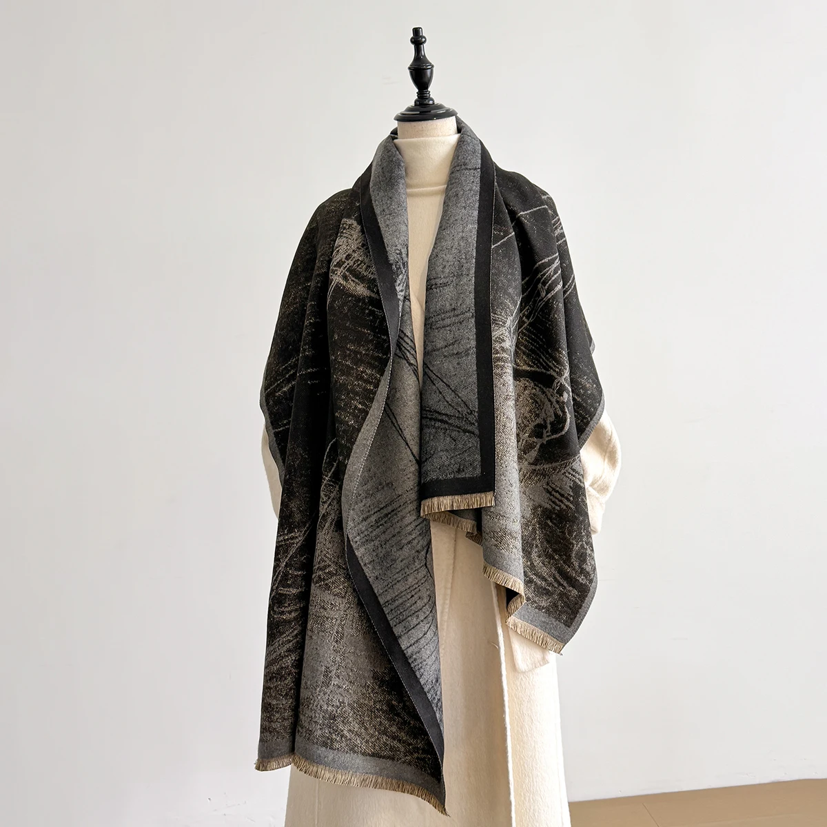 New Luxury Brand Cashmere Women Print Scarf Winter Warm Shawl and Wrap Bandana Pashmina Female Foulard Blanket Poncho Scarves