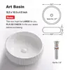 Modern White Ceramic Bathroom Vessel Sink 16.5'' Above Counter Porcelain Washing Bowl Art Basin Vanity Sinks with Pop-up Drain 3