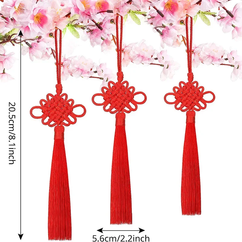 중국 매듭 태슬 코드 루프, 수제 실크 태슬 브러시, 공예용 중국 매듭 코드, 새해 봄 축제, 5 개, 10 개