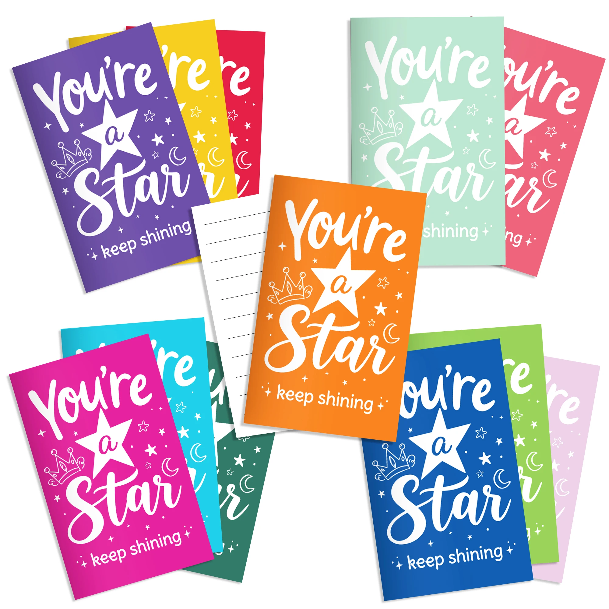 12/24/36pcs You're Star 미니 포켓 노트, 가로줄 노트, 학생 일기장, 작은 메모장, 어린이 선물