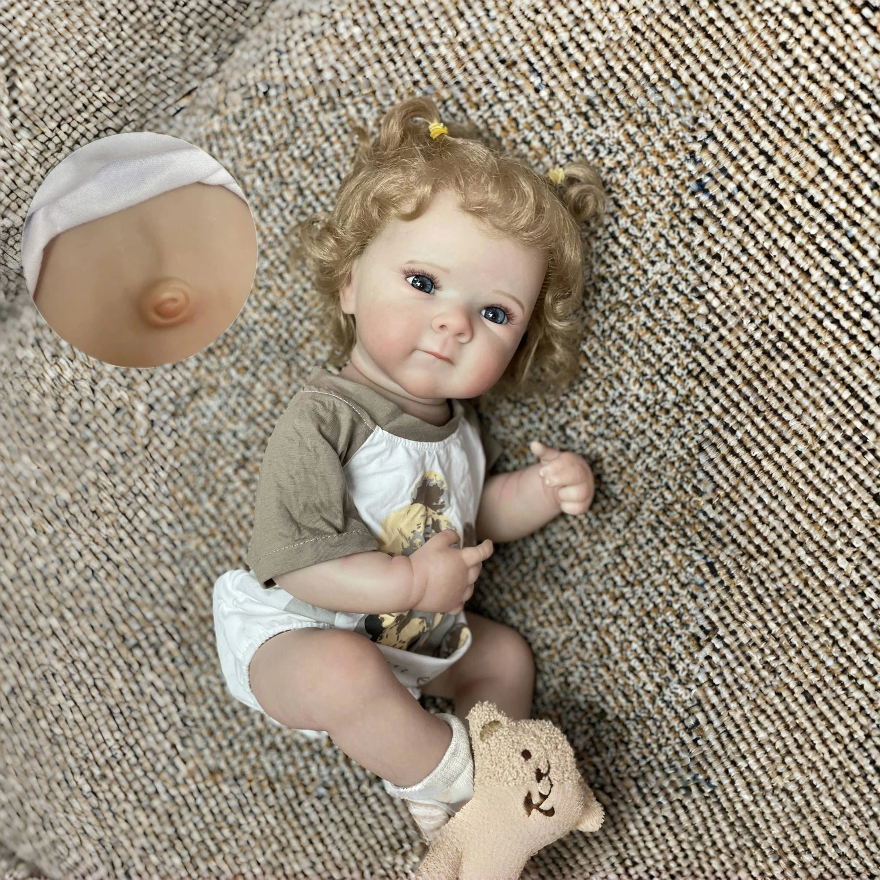 가시적인 정맥 피부를 가진 전신 비닐 인형, 18-20 방수 베티, 베베 다시 태어난 소녀, 실물 같은 무네카, 어린이 선물