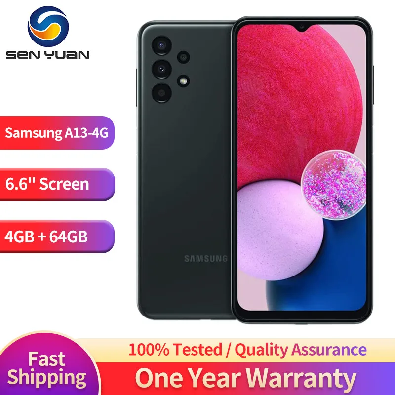 

Оригинальный сотовый телефон Samsung Galaxy A13 A135U, 4G LTE, 6,6 дюйма, 32 Гб ПЗУ, Восьмиядерный, 50 Мп + 2 Мп + 8 Мп, Android