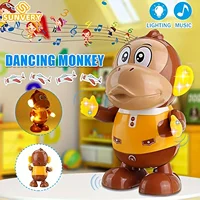 Baby Interactive Dancing Monkey Toy Music Lighted Cartoon Robot for Children Swinging Walking Toys Christmas Gift for Toddlers 1