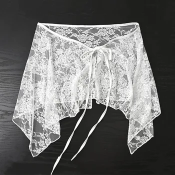 Y2K Lace Up Short Skirt Irregular Layered Design Wrap Apron Skirts Women Hem Extender Belt Korean Female Streetwear Commuting 1
