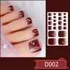 Harunouta Red Toe Semi-Cured Gel Nail Sticker Curing-free Wraps Adhesive Toenail Polish Strips Solid Color Full Cover Stickers 3
