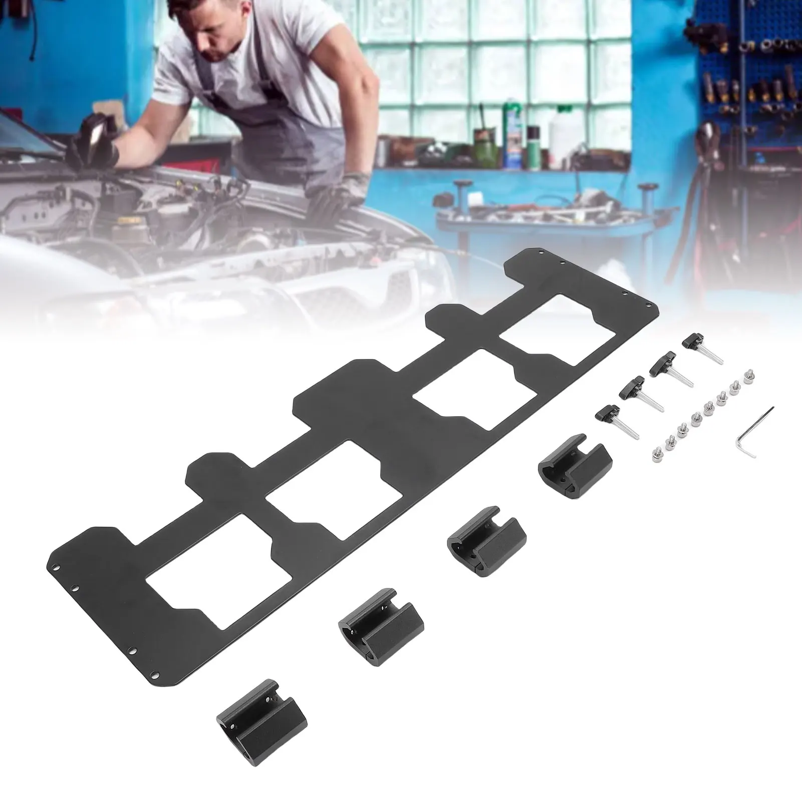 팩아웃 메탈 공구함 전면 정리함 수납 브래킷용 마운팅 플레이트 (크레이트 하프 풀 폭 수납 케이스용)