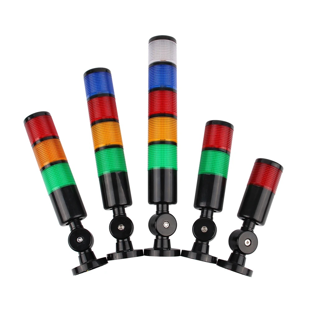 H50 Multilayer rotary industrial LED signal Stack tower warning light alarm device DC12V24V AC220V caution machinery lamp