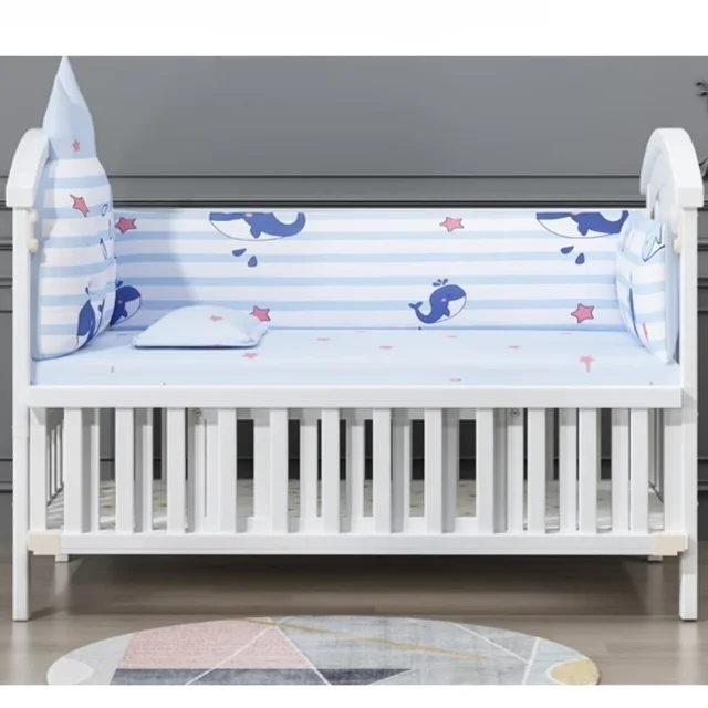 Solid Wood Baby Crib 4