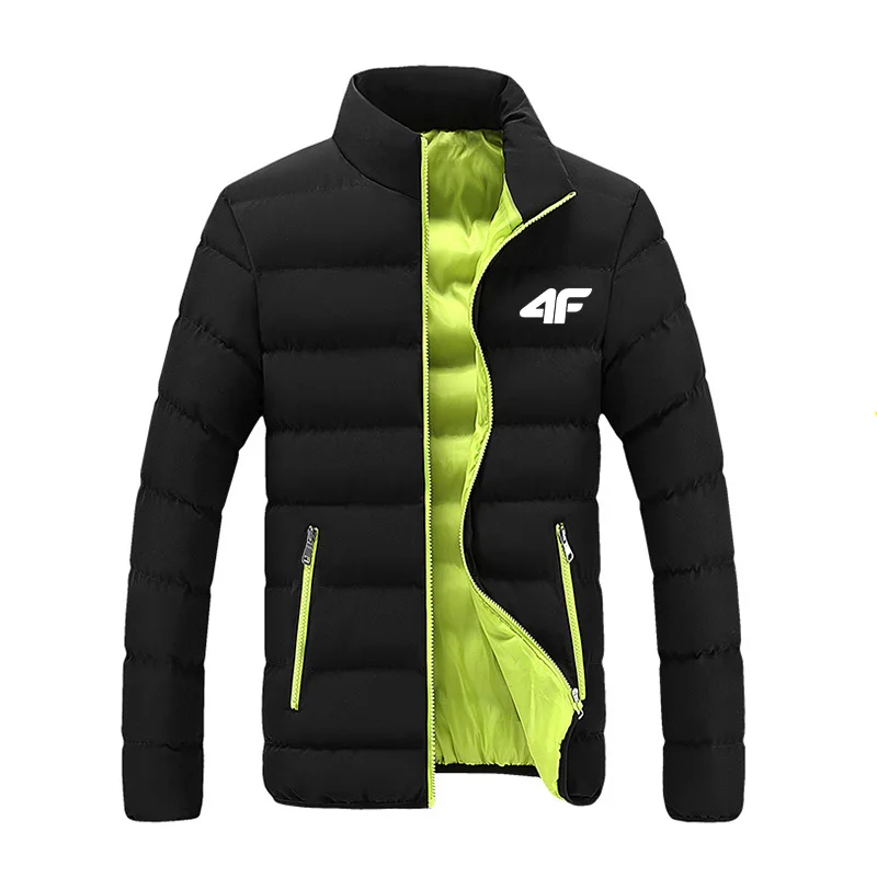 2022 Men's Casual Jacket Men's Waterproof Windbreaker Jacket Winter Warm Autumn Zip-Up Men's Coat Solid Color Large Size