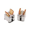 1:12 Scale Dollhouse Miniature Toaster Cute Simulation Food Decorations Mini Kitchen Toy With 2PCS Bread Doll Toast Machine 5