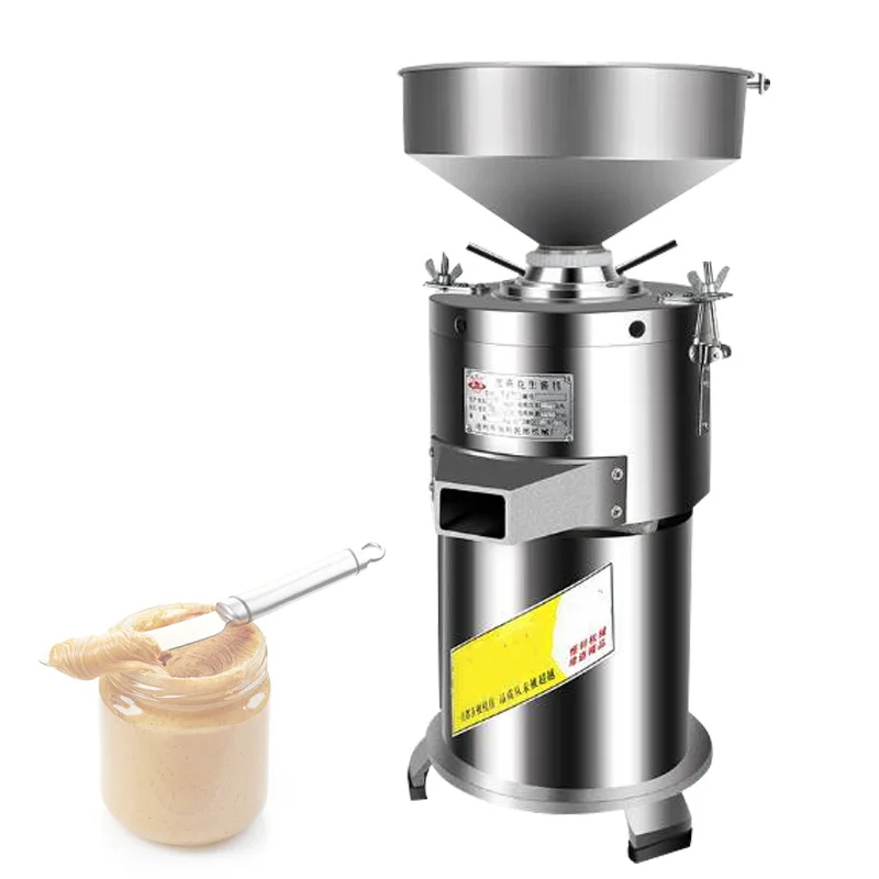 

100 Type 160 Type Peanut Butter Machine Sesame Butter Cream Maker Commercial Nuts Almond Paste Pulping Machine Grinder 220V