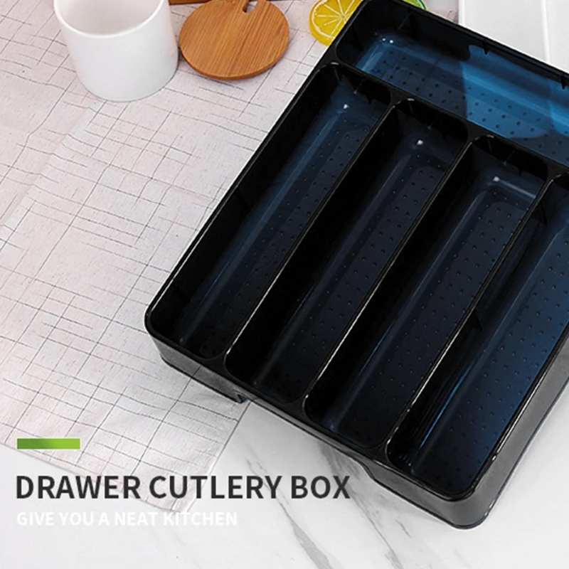 Silverware organizer flatware organizer cutlery organizer storage box Drawer tray spoon forks cutlery separation finishing rack storage box portable cutlery container