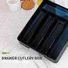 Drawer Tray Spoon Forks Cutlery Separation Finishing Rack Storage Box Portable Cutlery Container 5